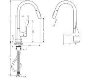 Axor Hansgrohe Axor Citterio keukenkraan met vuistdouche en ergonomische greep RVS Look