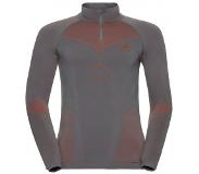 Odlo Skipully Odlo Men Turtleneck 1/2 Zip Evolution Steel Grey Orangeade-L