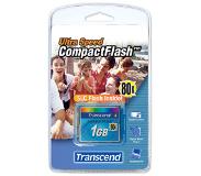 Transcend 80x CompactFlash Card 1GB flashgeheugen