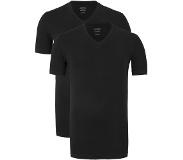 Claesen's Heren 2-pack V-neck t-shirt - Black- Maat L
