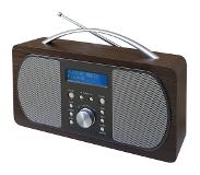 Soundmaster DAB600DBR DAB+ FM radio met voorkeuze zenders en wekfunctie