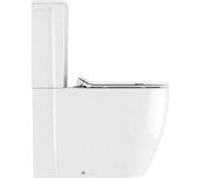 Crosswater KAI X Compact duobloktoilet met afvoerbocht 37x62x39.5cm inclusief reservoir en toiletzitting keramiek wit sw224329/sw224350/sw224453/