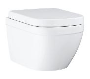 GROHE Euro Ceramic hangend toilet met softclose-zitting en deksel, wit