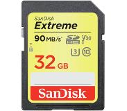 SanDisk SDHC Memory Card Extreme, 32GB, 90MB/s, V30, 2 pack