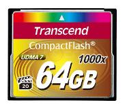 Transcend 64GB CompactFlash (1000X | R 160MB/s | W 120MB/s)