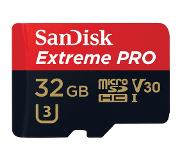 SanDisk microSDHC Memory Card Extreme Pro, 32 GB, V30, UHS-I