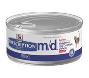 Hill's Pet Nutrition Prescription Diet M/D - Weight Loss Diabetic - Kattenvoer - 24 x 156 g