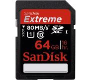 SanDisk Extreme PLUS SD kaart 64 GB