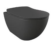 SaniGoods Alpha Rimless randloos wandcloset mat antraciet