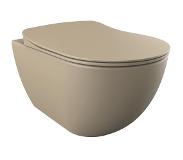 SaniGoods Alpha Rimless randloos wandcloset mat cappuccino