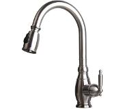 Sento Stainless Pulldown Nostalgic keukenkraan RVS met handdouche