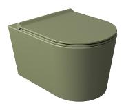 Salenzi Civita wandcloset 50x35x36.5cm keramiek rimless glans wit excl. zitting