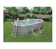 Bestway Power Steel zwembad set ovaal 549 x 274 x 122 cm