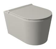 Salenzi Wandcloset Civita 50x35x36.5cm Keramiek Rimless Mat Grijs (Excl. zitting)