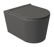 Salenzi Civita wandcloset toiletpot randloos mat antraciet 50x35x36.5cm