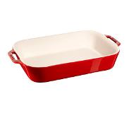 Staub Rechthoekige gratineerschaal 34 x 24 cm - kers 4,5 l