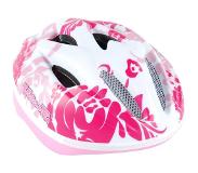 Yipeeh Volare Fietshelm - Skatehelm Deluxe Mat Wit Roze Blaadjes 51-55 cm