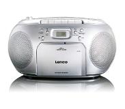Lenco SCD-420SI - Draagbare radio CD-speler met MP3 optie en koptelefoon - Zilver