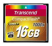 Transcend 16GB CompactFlash (1000X | R 160MB/s | W 120MB/s)