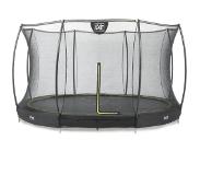 Exit Silhouette inground trampoline u00f8366cm met veiligheidsnet - zwart