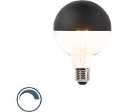 LUEDD E27 dimbare LED filamentlamp kopspiegel G95 zwart 400lm 2700K