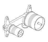 Ideal standard inbouwdeel voor 2 gats wandkraan chroom A5948NU