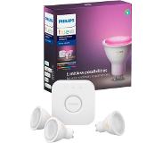 Philips White & Color Starter 3-Pack GU10 + dimmer en Bridge