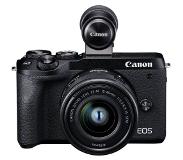 Canon EOS M6 Mark II Zwart + 15-45mm + EVF-DC2