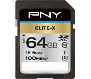 PNY Elite-X SDXC Memory Card 64GB 100MB/s