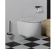 Saniclear Jama compact randloos hangend toilet met platte softclose zitting