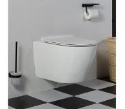 Saniclear Jama randloos hangend toilet met platte softclose zitting