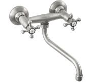Sapho Antea wand keukenkraan klassiek retro nikkel