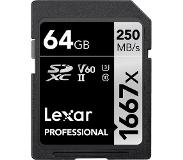 Lexar SDXC Professional UHS-II 1667x 64GB