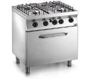 Saro Gasfornuis Met Gasoven | 4 Pits | 800x700x(H)850mm (Lager dan 90 cm)