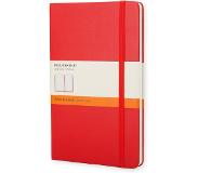 Moleskine Classic notitieboek gelinieerd Large Rood - Rood / 13 x 21 cm / Papier, 70 gsm, zuurvrij, ivoorkleurig|Maat:
