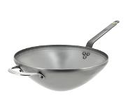 De Buyer Mineral B wok 32cm - staal - tegengreep