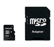Philips Micro SDHC geheugenkaart 8GB incl. adapter - UHS-I U1