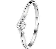 Diamond Luxury 14 karaat witgouden ring lab grown diamant 0,20ct