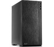 Inter-Tech F-762 Silencer tower-behuizing USB-A 2.0, 2x USB-A 3.2 (5 Gbit/s), 2x Audio