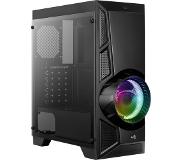 Aerocool Aeroengine (RGB) TG Zwart (gehard glas) - koffer zonder voeding - ATX-formaat