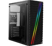 Aerocool Streak tower-behuizing USB-A 2.0, USB-A 3.2 (5 Gbit/s), 2x Audio, Window-kit