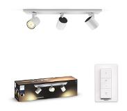 Philips Runner 3-Spot opbouwspot White Ambiance Zwart + dimmer