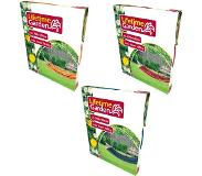 Lifetime Garden hangmat - rood - bruin - 100% katoen - met spreidstokken en metalen ringen