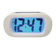 Balance Lcd Kwartswekker Wit 6,5 X 14 Cm Met Wit Behuizing Rubber wit Balance Wekker