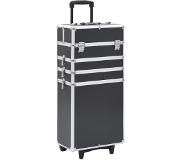 vidaXL Make-up trolley aluminium zwart
