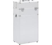 vidaXL Make-up trolley aluminium zilverkleurig