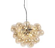 QAZQA Art Deco hanglamp zwart met glas 8-lichts - Uvas