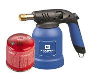 Kemper Handgasbrander BBQ aansteker met piëzo aansteking incl. gasbus
