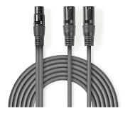 Nedis XLR kabel (m/v) - Nedis - 1.5 meter (Gebalanceerd, Stereo, 3-pins)