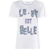 Colourful Rebel La Vie Est Belle Classic T-shirt - Vrouwen - wit/blauw/roze